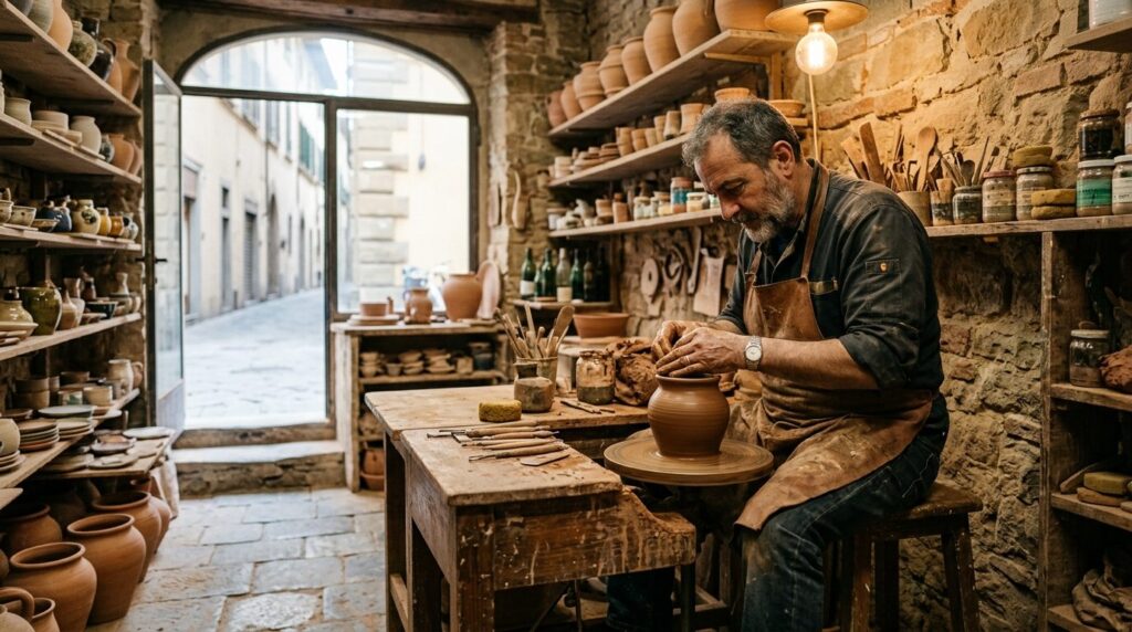 Photorealistic professional stock photo of traditional Itali