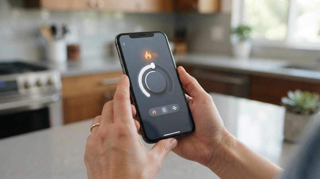 Close-up photorealistic stock photo of a smartphone screen s
